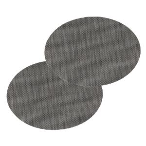 Set van 6x stuks placemats Maoli zwart kunststof 48 x 35 cm