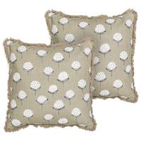 Beliani-PSILOTALES-Sierkussen set van 2-Beige-45 x 45 cm-Katoen