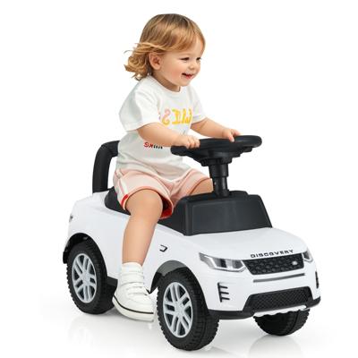 Duwauto voor Kinderen Glijspeelgoed voor Peuters met Claxon en Opbergruimte Onder de Stoel Auto om in te Rijden voor Kinderen Wit