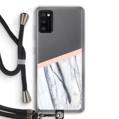 A touch of peach: Samsung Galaxy A41 Transparant Hoesje met koord