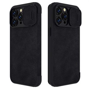 Nillkin Qin Pro iPhone 14 Pro Max Flip Case - Zwart