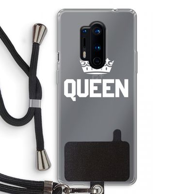 Queen zwart: OnePlus 8 Pro Transparant Hoesje met koord