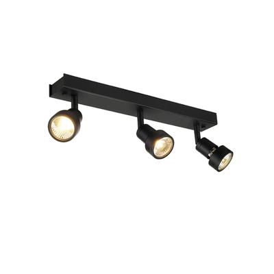 SLV OpbouwspotsPuri 3 3-lichts zwart - 147380