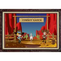 Deurposter western thema cowboy ranch