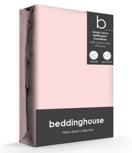 Beddinghouse Splittopper Hoeslaken Jersey-Lycra Lightpink-200 x 200/220 cm