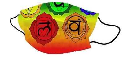 Mondkapje/Yogi Masker 7 Chakra Signs