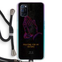 Praying For My Haters: Oppo A72 Transparant Hoesje met koord Praying For My Haters: Oppo A72 Transparant Hoesje met koord