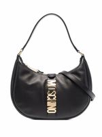 Moschino sac porté épaule à plaque logo - Noir - thumbnail