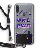 GRL PWR: Samsung Galaxy A11 Transparant Hoesje met koord