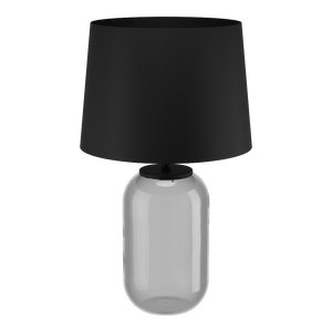 Tafellamp Cuite E27 black transp kap black