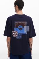 T-shirt met korte mouwen zon - BLUE - S
