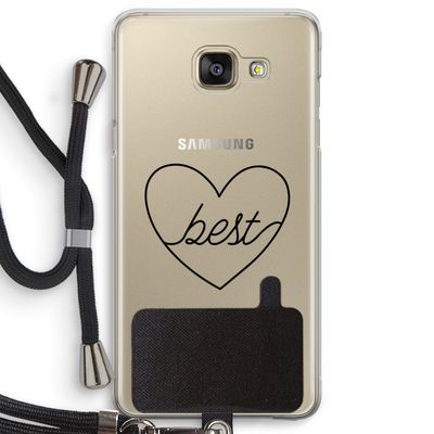 Best heart black: Samsung Galaxy A5 (2016) Transparant Hoesje met koord