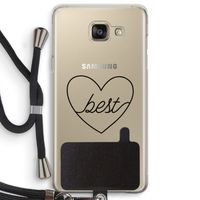 Best heart black: Samsung Galaxy A5 (2016) Transparant Hoesje met koord