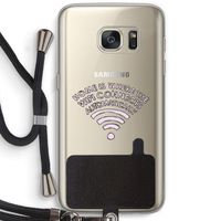 Home Is Where The Wifi Is: Samsung Galaxy S7 Transparant Hoesje met koord