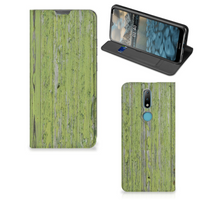 Nokia 2.4 Book Wallet Case Green Wood - thumbnail