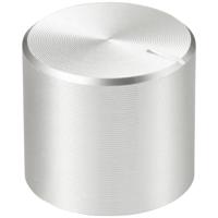 TRU COMPONENTS TC-11613860 Draaiknop Met knopmarkering Zilver (Ø x h) 15 mm x 13 mm Aluminium, Plastic 1 stuk(s)