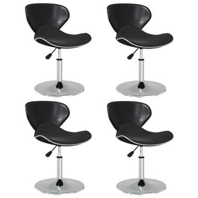 Eetkamerstoelen 4 st kunstleer zwart