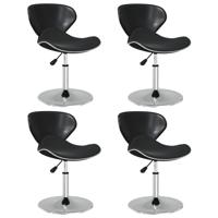 Eetkamerstoelen 4 st kunstleer zwart