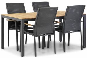 Presto Ricadi teak/Mazzarino 160 cm dining tuinset 5-delig