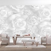 Zelfklevend fotobehang -  Witte rozen  , Premium Print - thumbnail