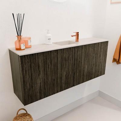 Toiletmeubel Mondiaz Joya Dlux | 100 cm | Meubelkleur Shadow | Faye wastafel Meli Wasbak Midden | 1 kraangat