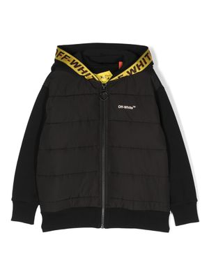 Off-White Kids veste matelassée à logo imprimé - Noir