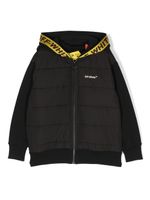 Off-White Kids veste matelassée à logo imprimé - Noir