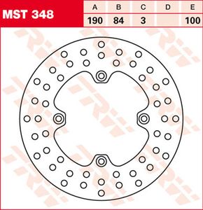 TRW Remschijf, remschijven voor de moto, MST348