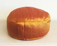 Meditatiekussen Goudkleurig ruwe zijde - thumbnail