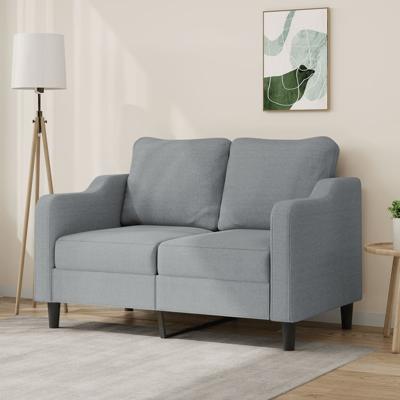 Tweezitsbank 120 cm stof lichtgrijs