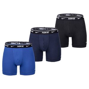 Nike Everyday Cotton Boxershort Brief 3-Pack Zwart Blauw Wit