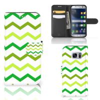 Samsung Galaxy S7 | Telefoon Hoesje | Zigzag Groen
