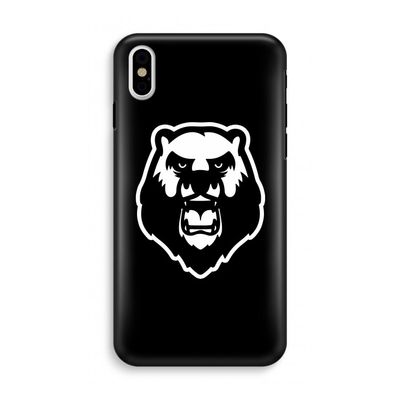 Angry Bear (black): iPhone X Tough Case