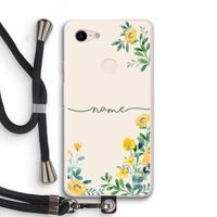 Gele bloemen: Pixel 3 XL Transparant Hoesje met koord Gele bloemen: Pixel 3 XL Transparant Hoesje met koord
