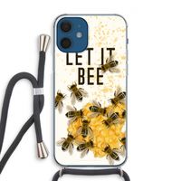 Let it bee: iPhone 12 Transparant Hoesje met koord