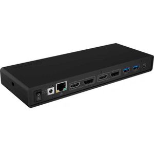 ICY BOX IB-DK2245AC Bedraad USB 3.2 Gen 1 (3.1 Gen 1) Type-C Zwart