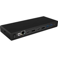 ICY BOX IB-DK2245AC Bedraad USB 3.2 Gen 1 (3.1 Gen 1) Type-C Zwart - thumbnail