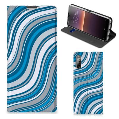 Sony Xperia L4 | Hoesje met Magneet | Waves Blue