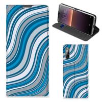 Sony Xperia L4 | Hoesje met Magneet | Waves Blue