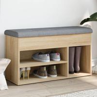 Schoenenbank 82x32x45,5 cm bewerkt hout sonoma eikenkleurig