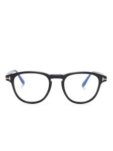 TOM FORD Eyewear lunettes de vue carrées à plaque logo - Noir