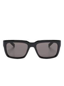 Saint Laurent Eyewear lunettes de soleil rectangulaires à logo - Noir