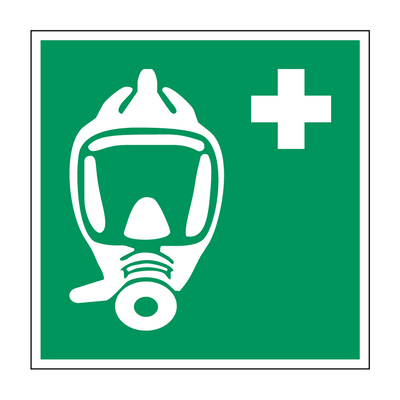 Ademhalingsapparaat voor noodevacuatie - 150 x 150 mm - Kunststof bord Ademhalingsapparaat voor noodevacuatie - 150 x 150 mm - Kunststof bord