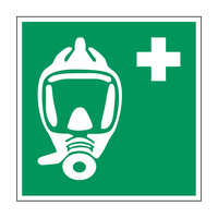 Ademhalingsapparaat voor noodevacuatie - 150 x 150 mm - Kunststof bord - thumbnail