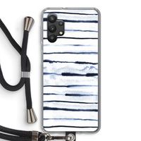 Ink Stripes: Samsung Galaxy A32 5G Transparant Hoesje met koord