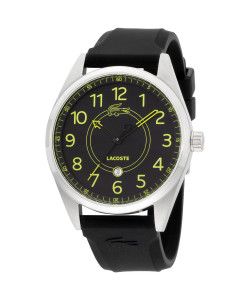 Lacoste horlogeband 2010632 / 2010633 / 2010634 LC-58-1-14-2334 Rubber Zwart 22mm