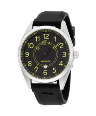 Lacoste horlogeband 2010632 / 2010633 / 2010634 LC-58-1-14-2334 Rubber Zwart 22mm