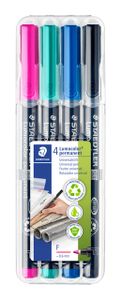 Staedtler Lumocolor permanent pen 318 permanente marker 4 stuk(s)