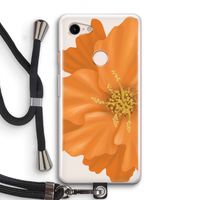 Orange Ellila flower: Pixel 3 Transparant Hoesje met koord