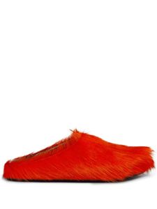 Marni chaussons Fussbett Sabot en raphia - Orange